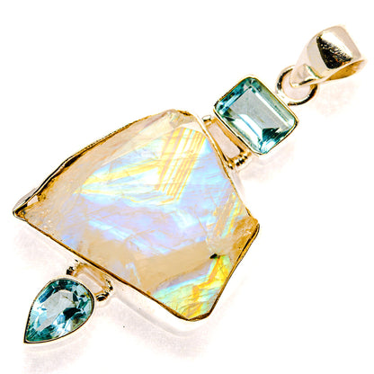 Rainbow Moonstone Pendants handcrafted by Ana Silver Co - PD23317 - Photo 2