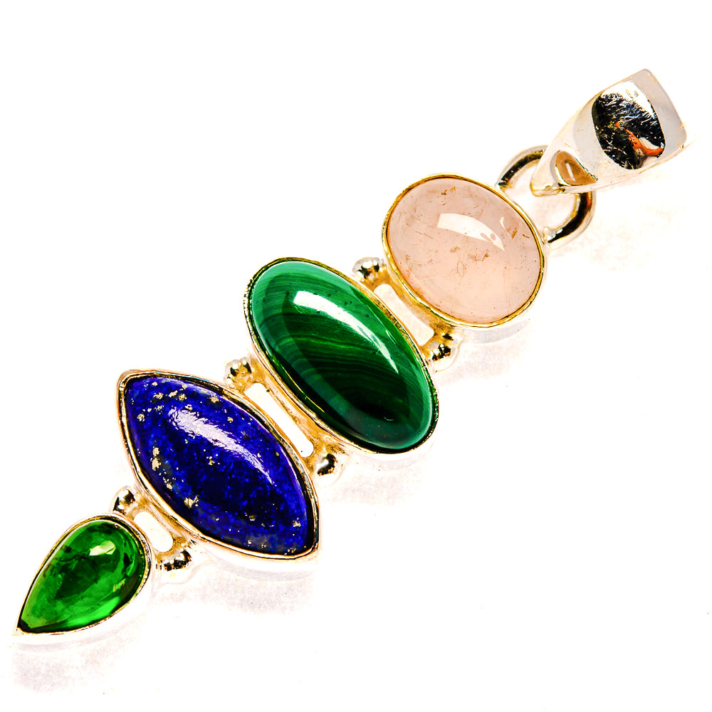 Malachite Pendants handcrafted by Ana Silver Co - PD23341 - Photo 2