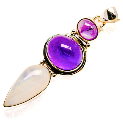 Rainbow Moonstone Pendants handcrafted by Ana Silver Co - PD23344 - Photo 2