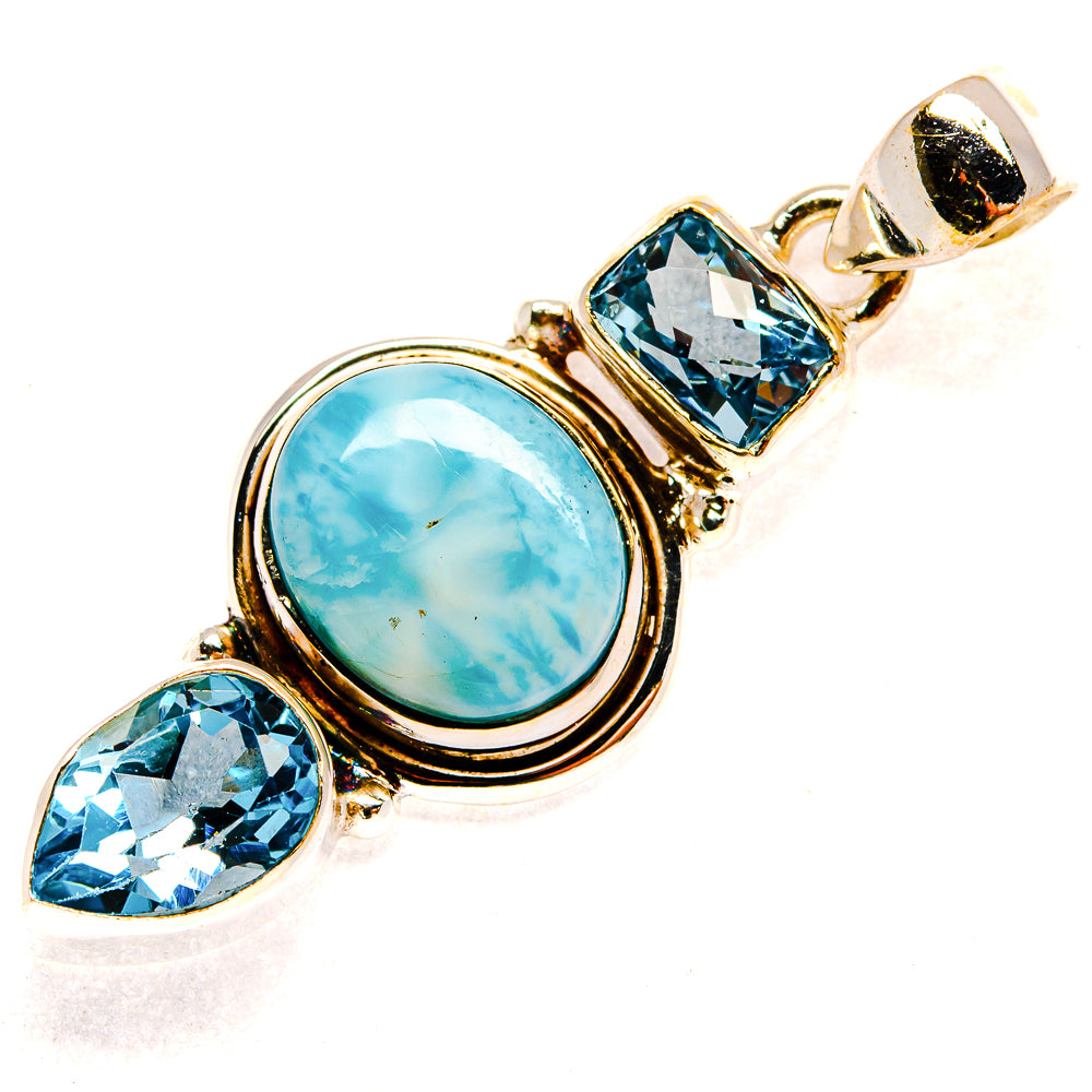 Larimar Pendants handcrafted by Ana Silver Co - PD23345 - Photo 2