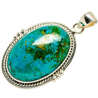 Chrysocolla Pendants handcrafted by Ana Silver Co - PD23388 - Photo 2