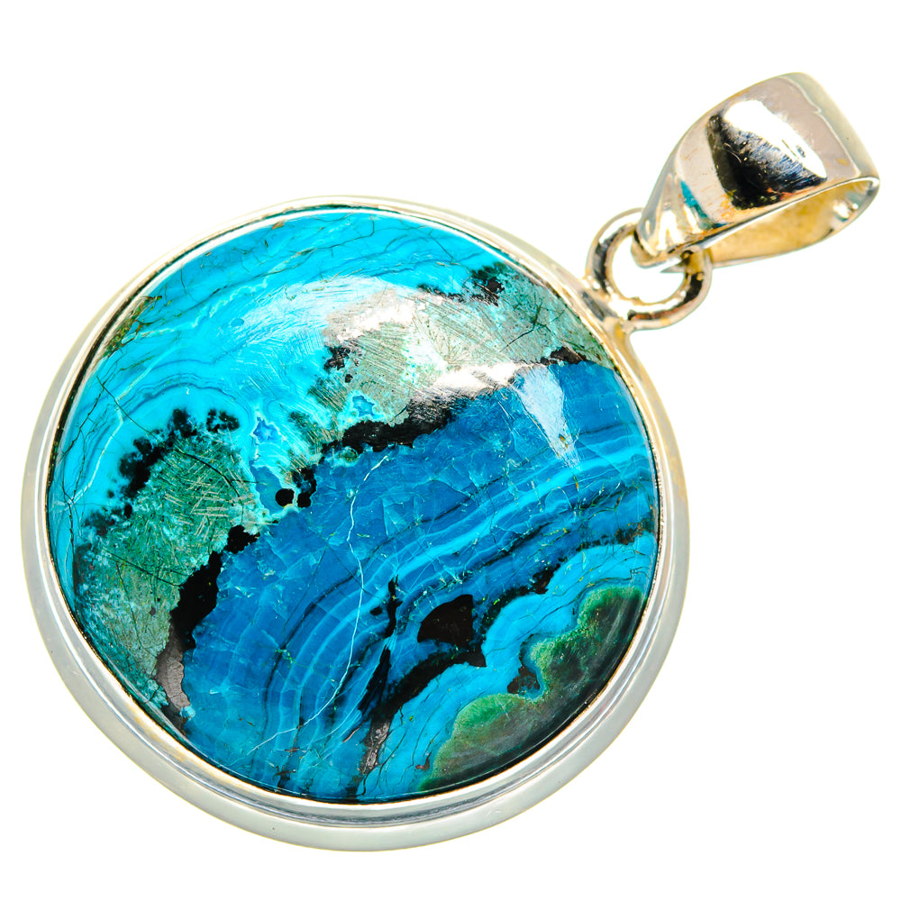 Chrysocolla Pendants handcrafted by Ana Silver Co - PD23398 - Photo 2