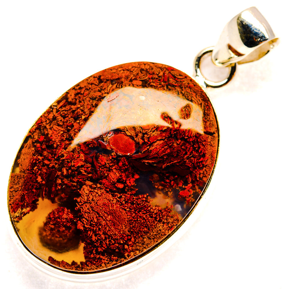 Plume Agate Pendants handcrafted by Ana Silver Co - PD23437 - Photo 2