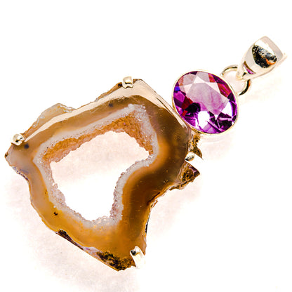 Geode Slice Pendants handcrafted by Ana Silver Co - PD23463 - Photo 2