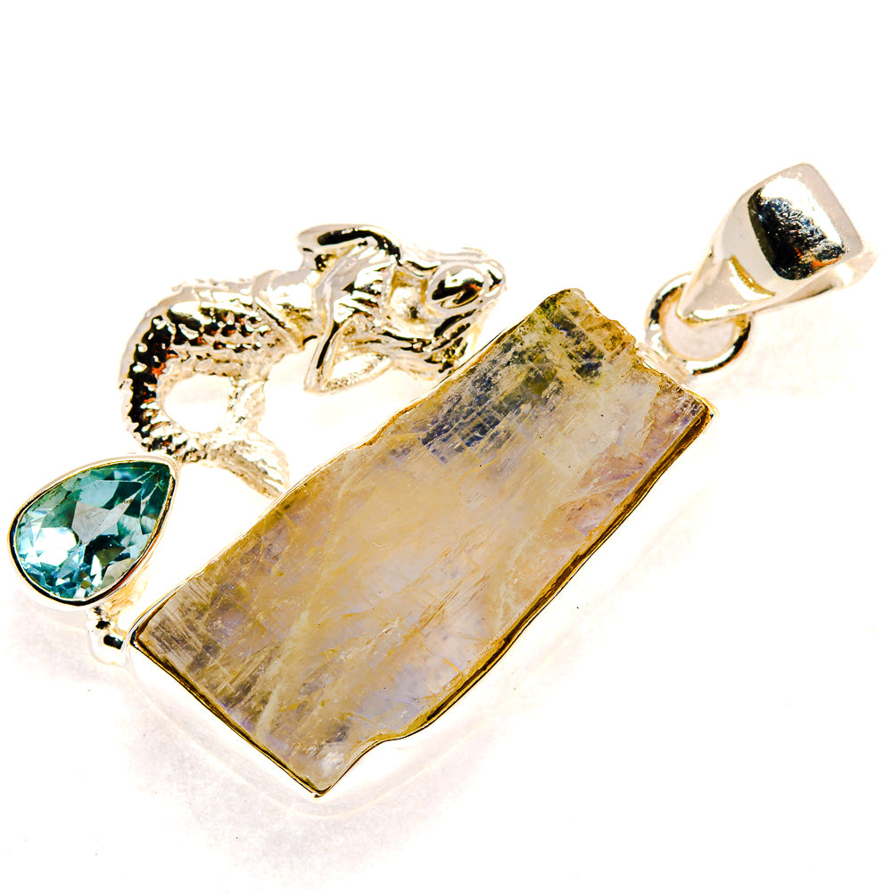 Rainbow Moonstone Pendants handcrafted by Ana Silver Co - PD23469 - Photo 2