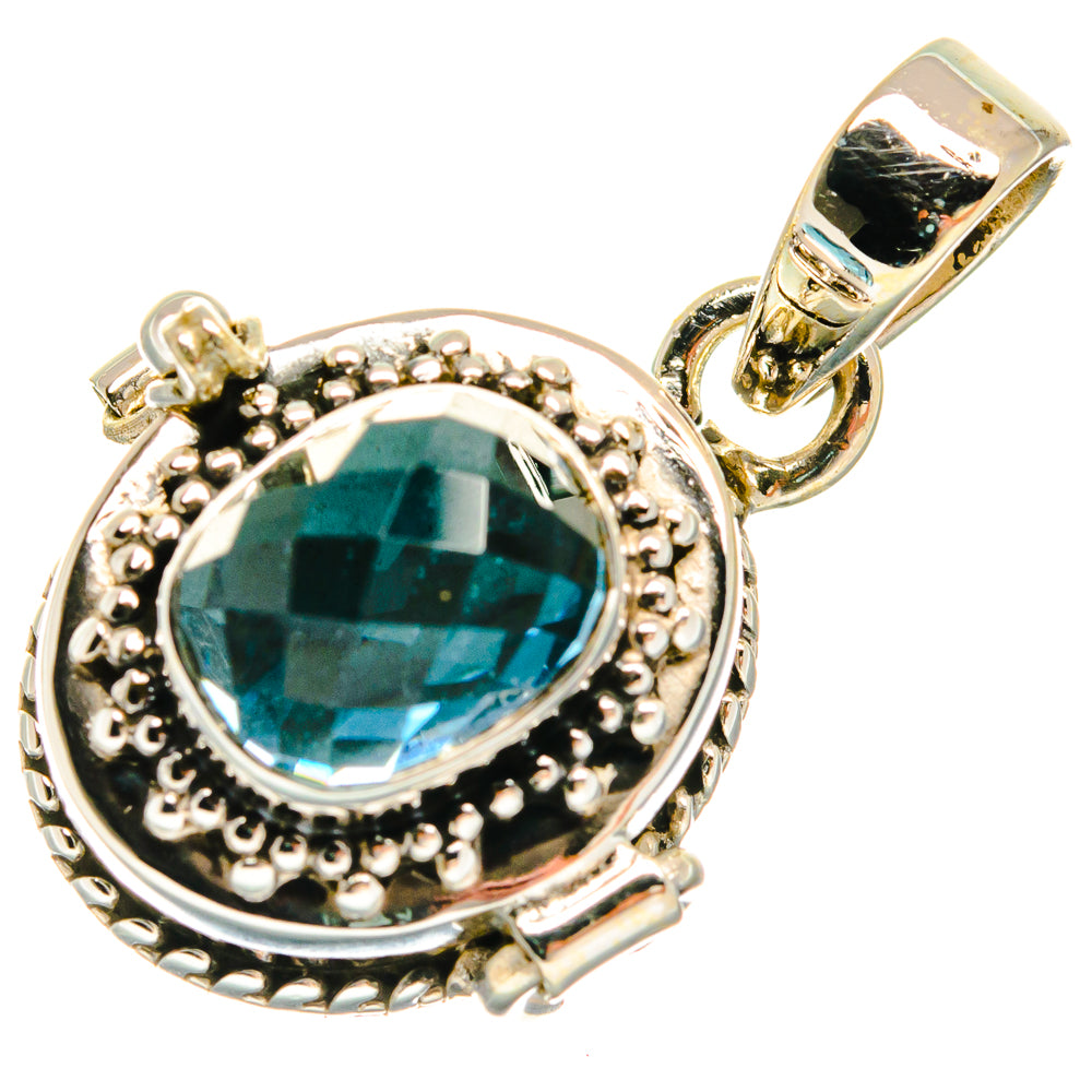 Blue Topaz Pendants handcrafted by Ana Silver Co - PD23489 - Photo 2