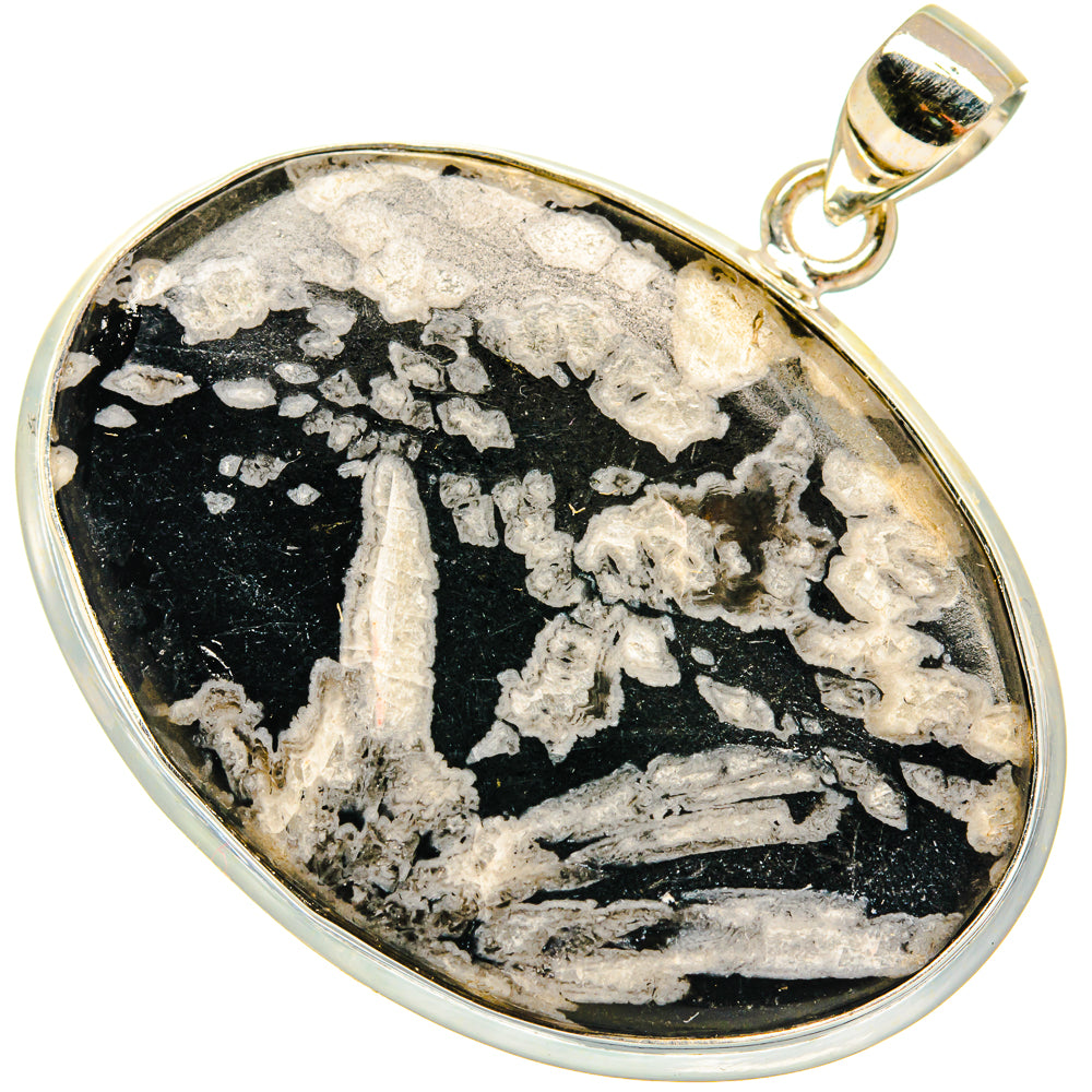 Chrysanthemum Stone Pendants handcrafted by Ana Silver Co - PD23498 - Photo 2