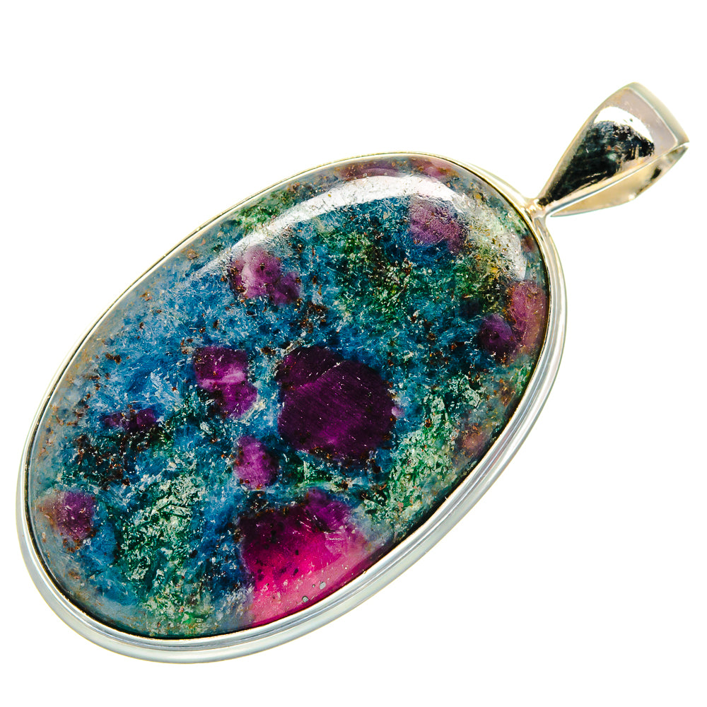 Ruby Fuchsite Pendants handcrafted by Ana Silver Co - PD23502 - Photo 2