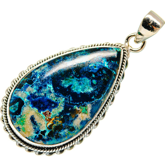 Azurite Pendants handcrafted by Ana Silver Co - PD23505 - Photo 2