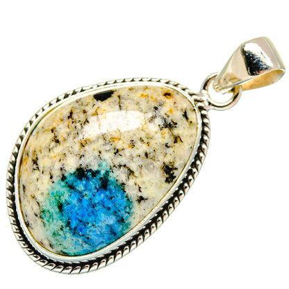 K2 Blue Azurite Pendants handcrafted by Ana Silver Co - PD23507 - Photo 2