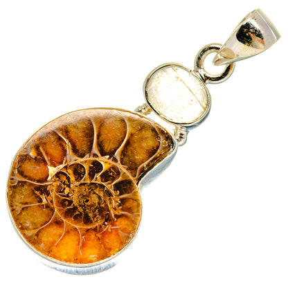 Ammonite Fossil Pendants handcrafted by Ana Silver Co - PD23511 - Photo 2