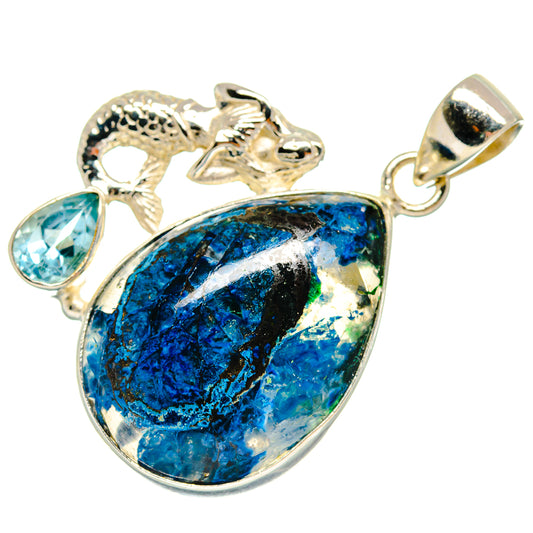 Azurite Pendants handcrafted by Ana Silver Co - PD23521 - Photo 2