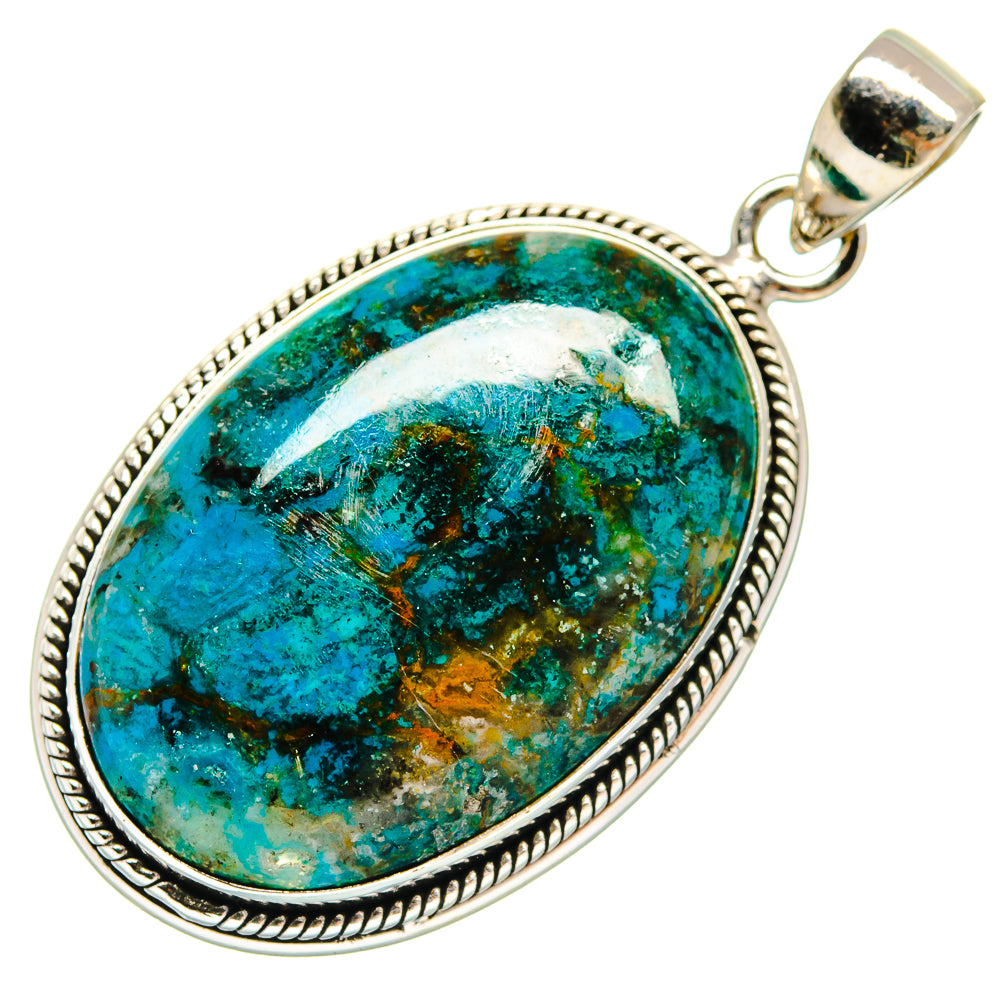 Chrysocolla Pendants handcrafted by Ana Silver Co - PD23529 - Photo 2