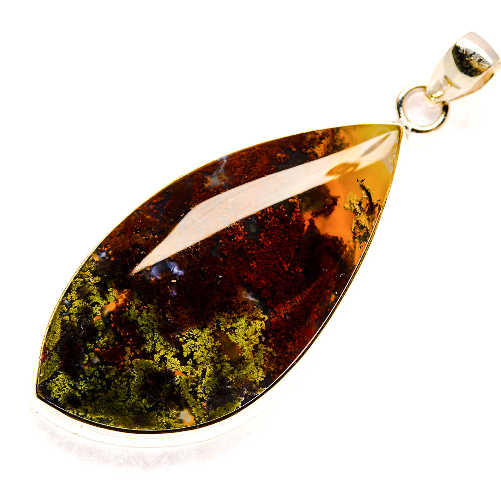 Plume Agate Pendants handcrafted by Ana Silver Co - PD23553 - Photo 2