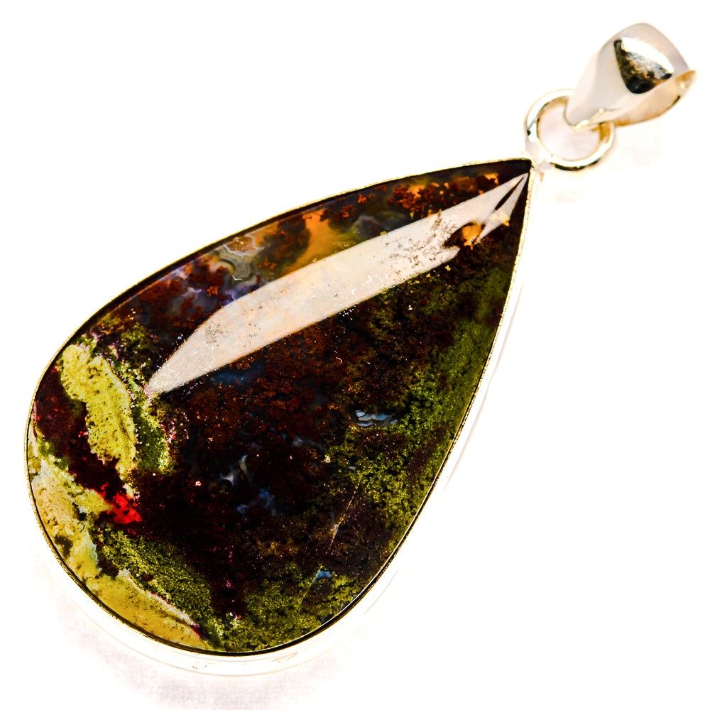 Plume Agate Pendants handcrafted by Ana Silver Co - PD23554 - Photo 2
