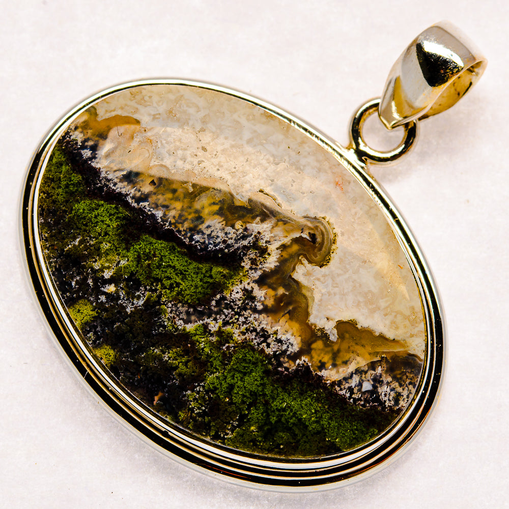 Plume Agate Pendants handcrafted by Ana Silver Co - PD23565 - Photo 2