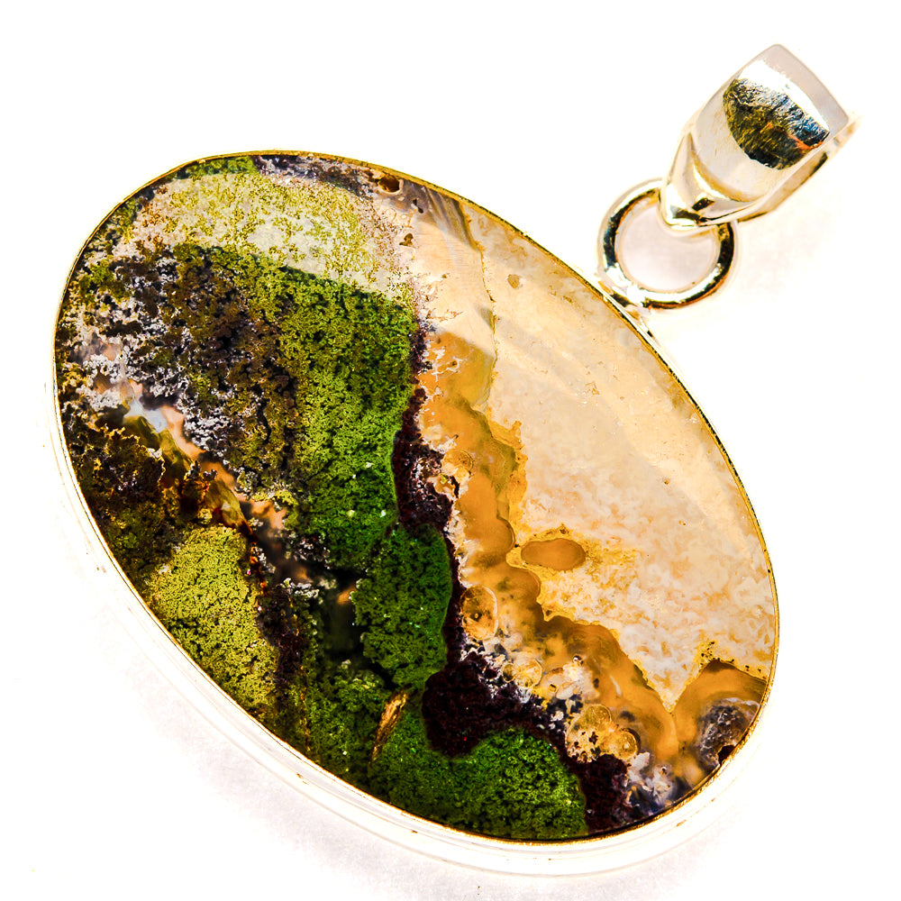 Plume Agate Pendants handcrafted by Ana Silver Co - PD23566 - Photo 2