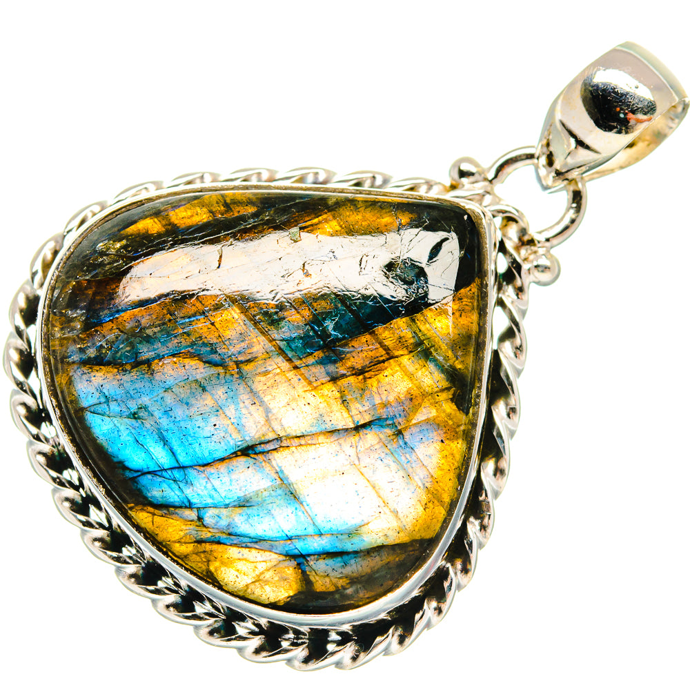 Labradorite Pendants handcrafted by Ana Silver Co - PD23574 - Photo 2