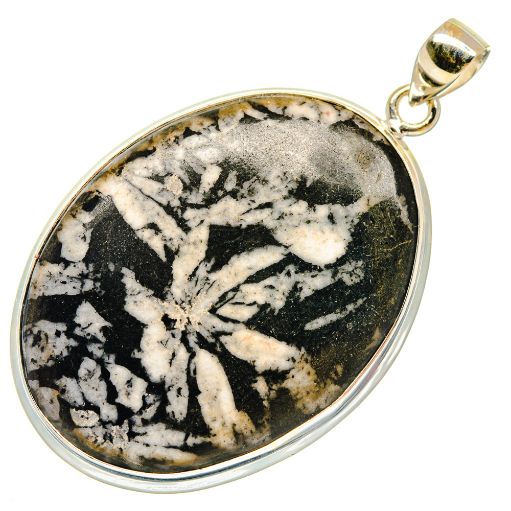 Chrysanthemum Stone Pendants handcrafted by Ana Silver Co - PD23592 - Photo 2