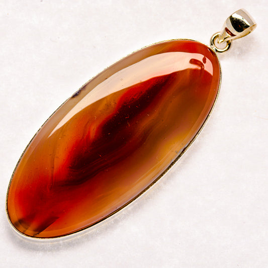 Red Botswana Agate Pendants handcrafted by Ana Silver Co - PD23604 - Photo 2