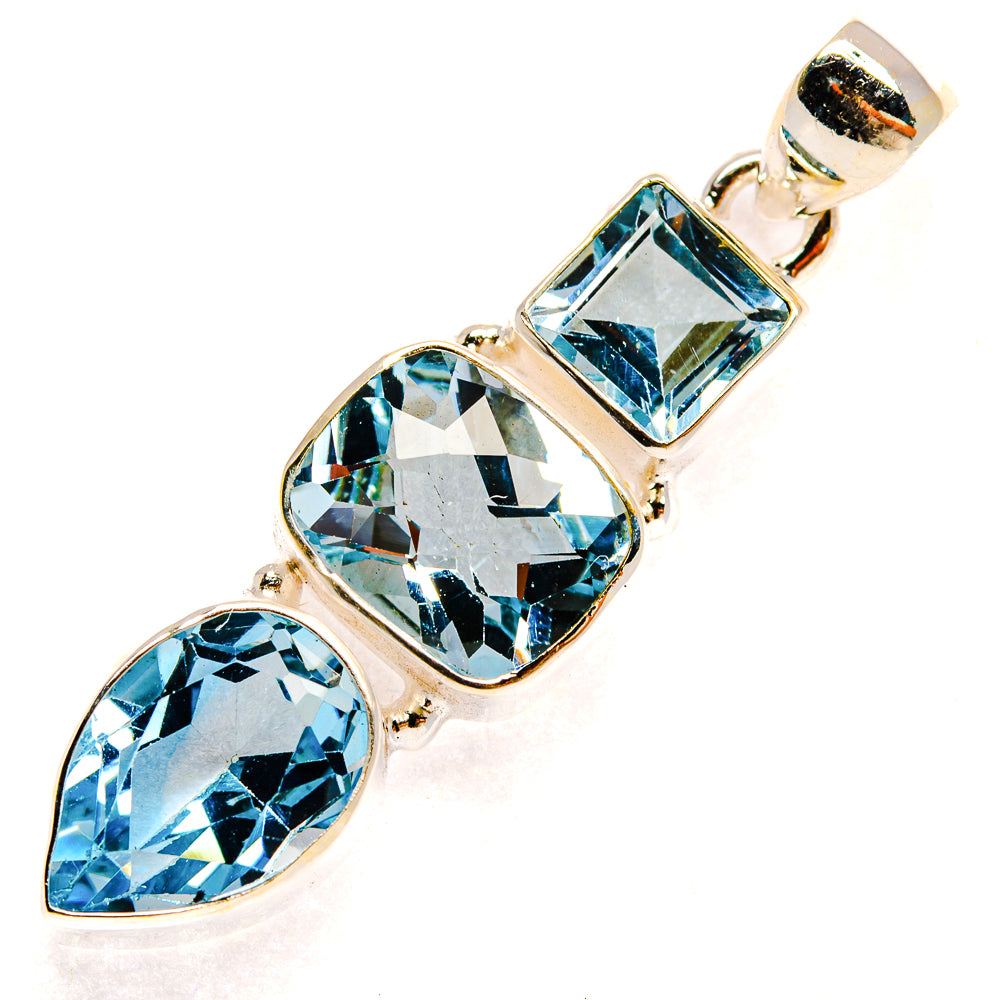Blue Topaz Pendants handcrafted by Ana Silver Co - PD23609 - Photo 2