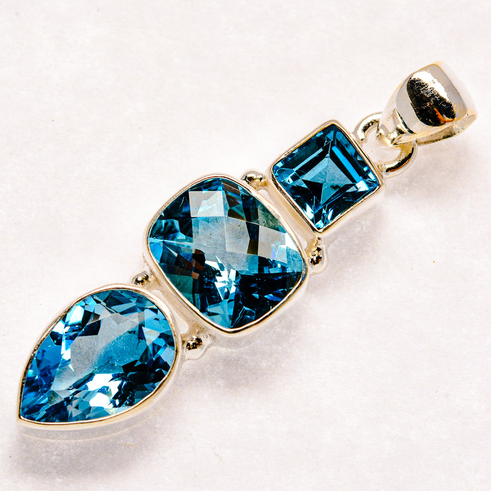 Blue Topaz Pendants handcrafted by Ana Silver Co - PD23615 - Photo 2