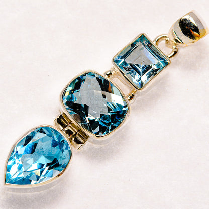 Blue Topaz Pendants handcrafted by Ana Silver Co - PD23621 - Photo 2