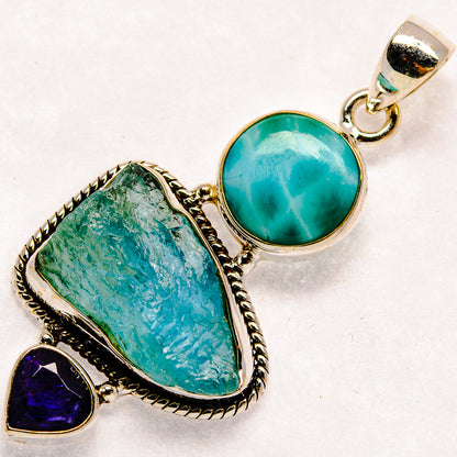 Aquamarine Pendants handcrafted by Ana Silver Co - PD23631 - Photo 2