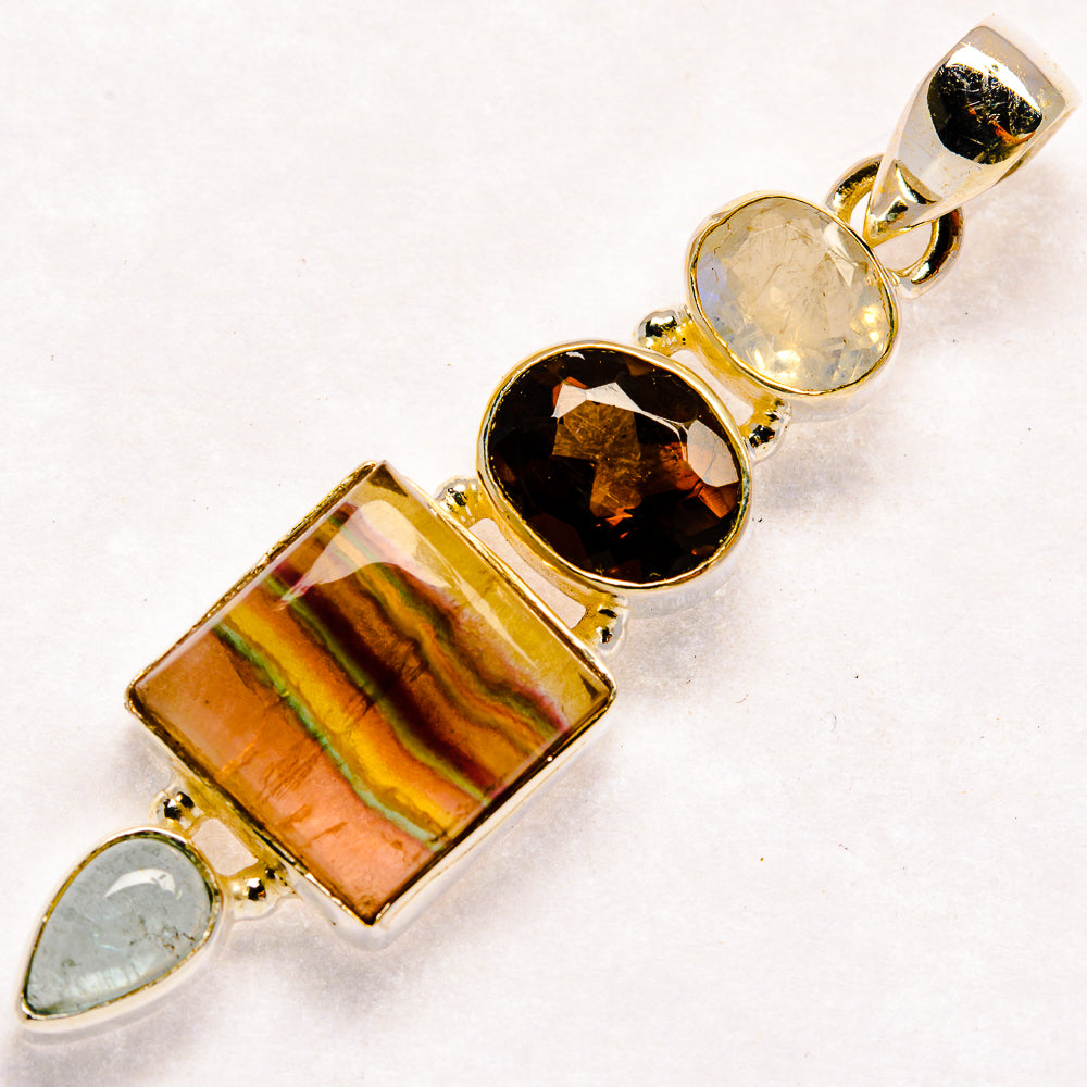 Fluorite Pendants handcrafted by Ana Silver Co - PD23633 - Photo 2
