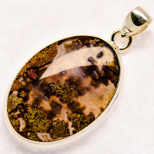 Indonesian Plume Agate Pendants handcrafted by Ana Silver Co - PD23637 - Photo 2
