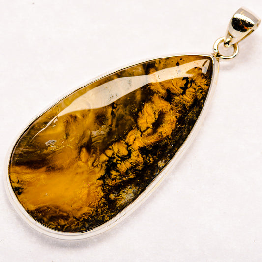 Indonesian Plume Agate Pendants handcrafted by Ana Silver Co - PD23638 - Photo 2
