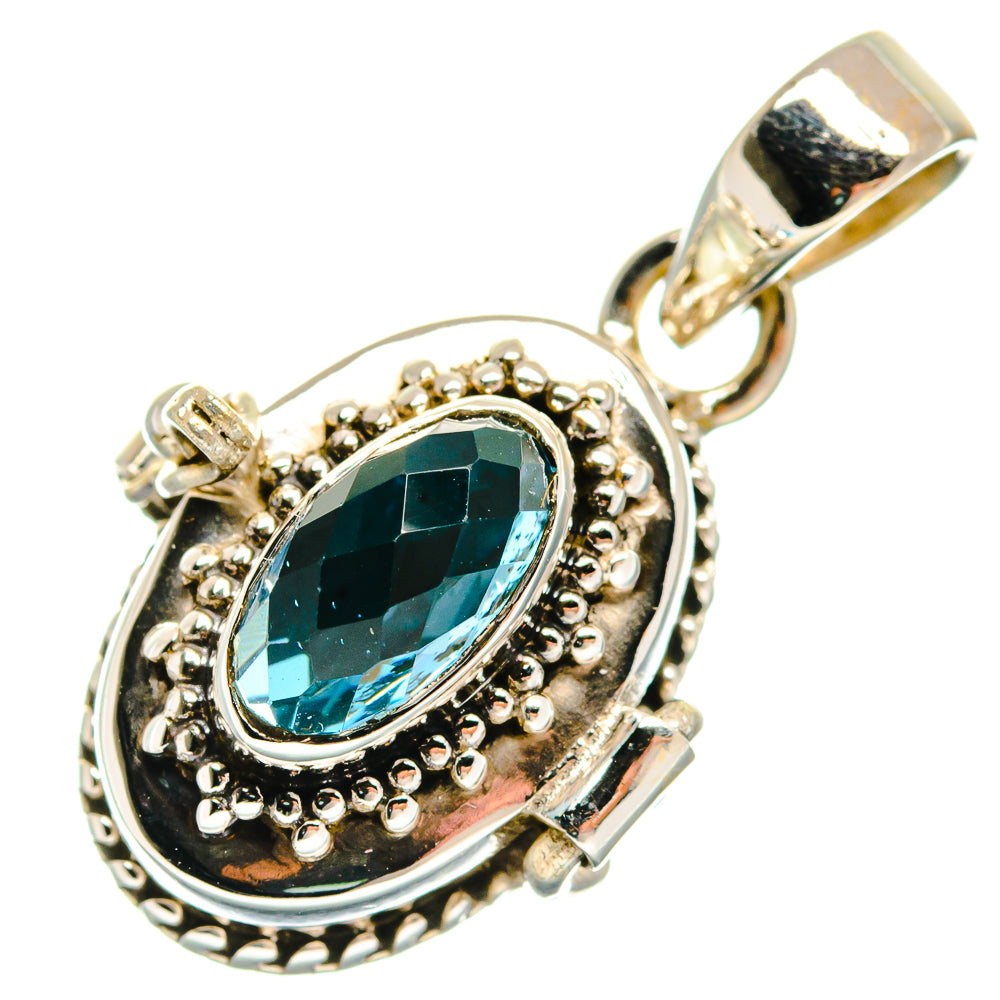 Blue Topaz Pendants handcrafted by Ana Silver Co - PD23653 - Photo 2