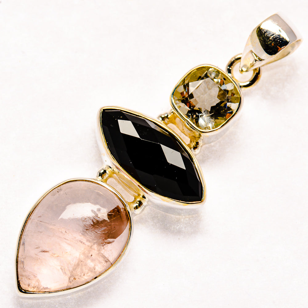 Rose Quartz Pendants handcrafted by Ana Silver Co - PD23690 - Photo 2