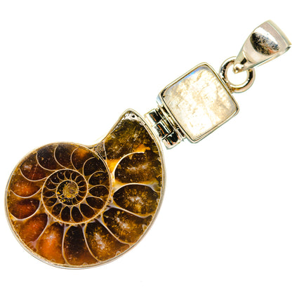 Ammonite Fossil Pendants handcrafted by Ana Silver Co - PD23711 - Photo 2