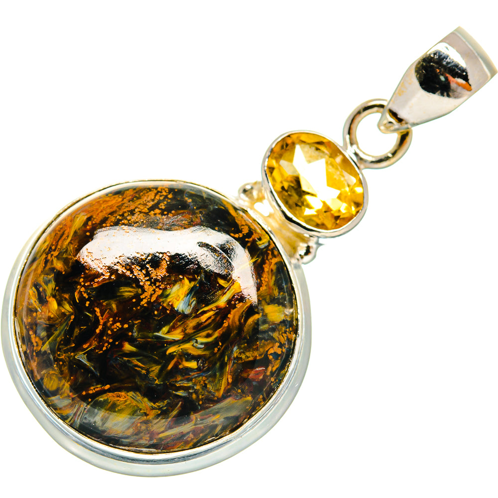 Golden Pietersite Pendants handcrafted by Ana Silver Co - PD23731 - Photo 2