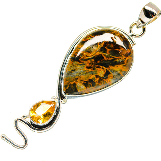 Golden Pietersite Pendants handcrafted by Ana Silver Co - PD23737 - Photo 2