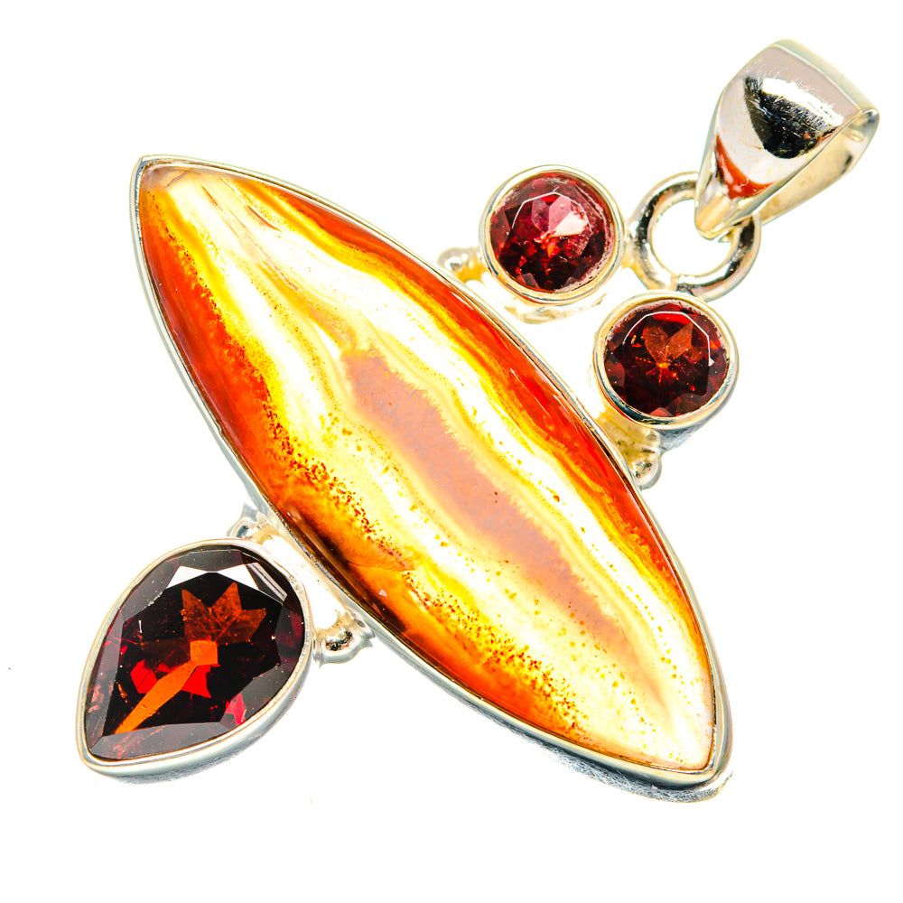 Botswana Agate Pendants handcrafted by Ana Silver Co - PD23751 - Photo 2