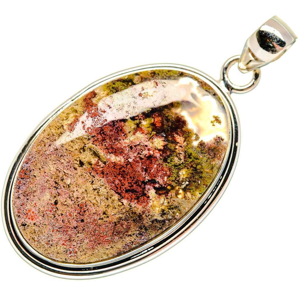 Indonesian Plume Agate Pendants handcrafted by Ana Silver Co - PD23754 - Photo 2