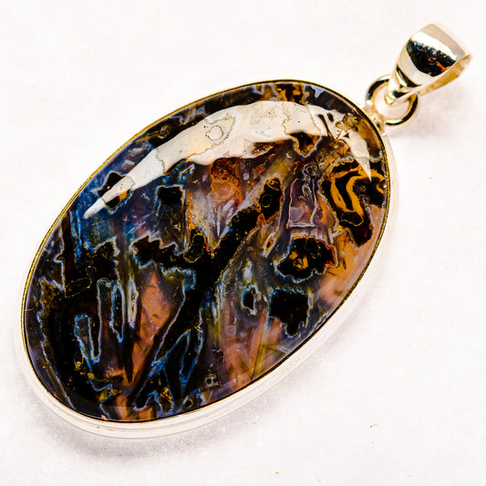 Turkish Tube Agate Pendants handcrafted by Ana Silver Co - PD23764 - Photo 2