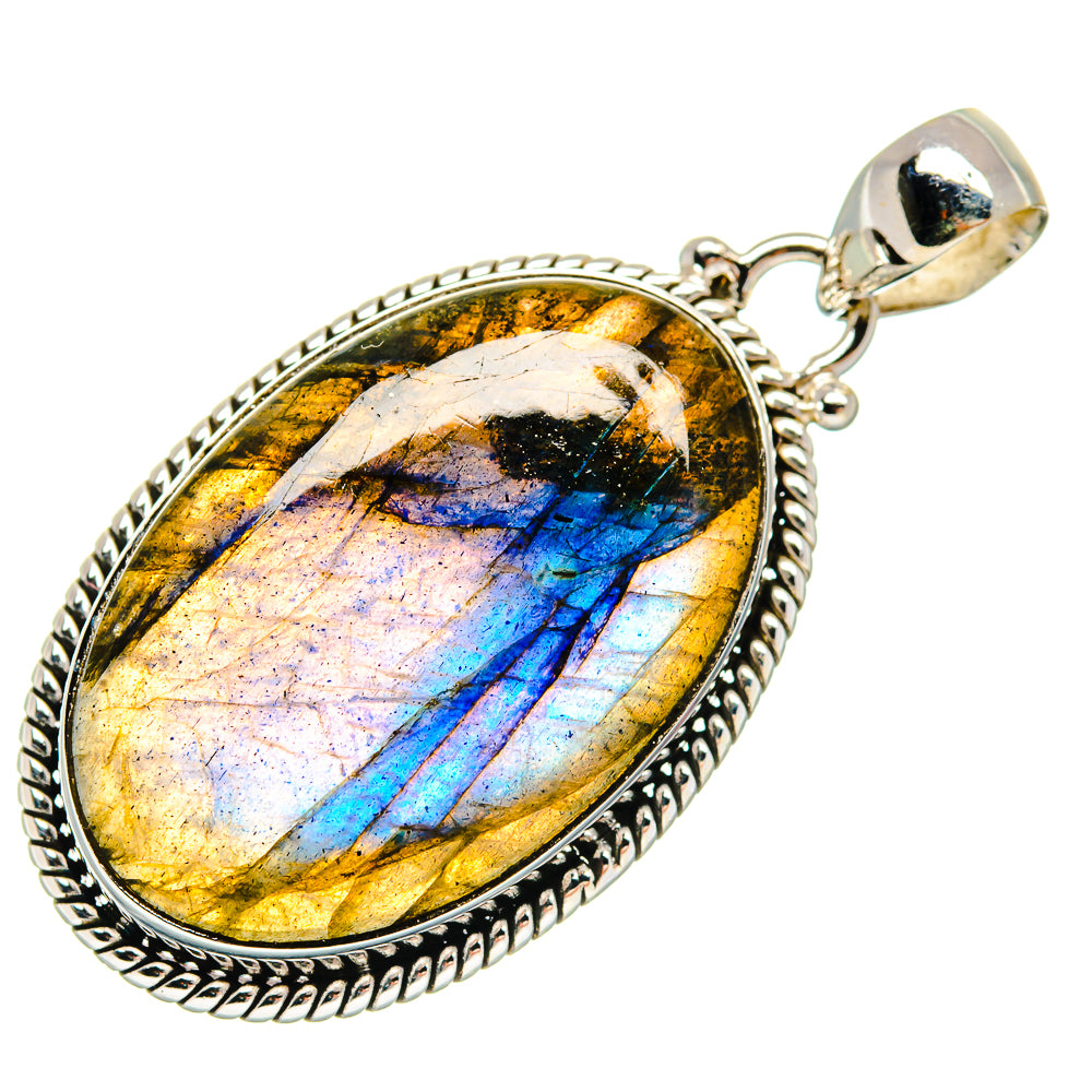Labradorite Pendants handcrafted by Ana Silver Co - PD23769 - Photo 2
