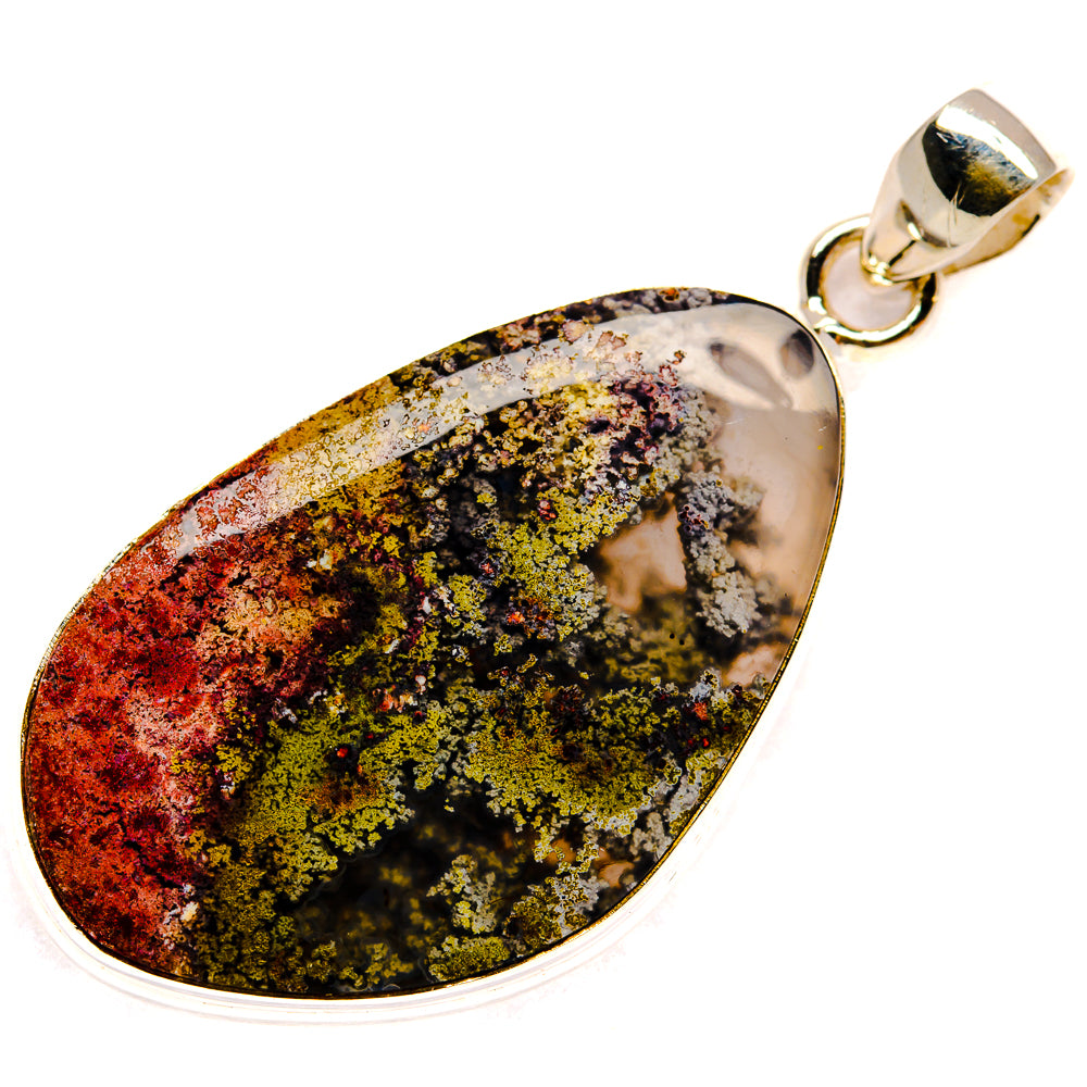 Indonesian Plume Agate Pendants handcrafted by Ana Silver Co - PD23785 - Photo 2