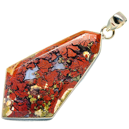 Indonesian Plume Agate Pendants handcrafted by Ana Silver Co - PD23791 - Photo 2