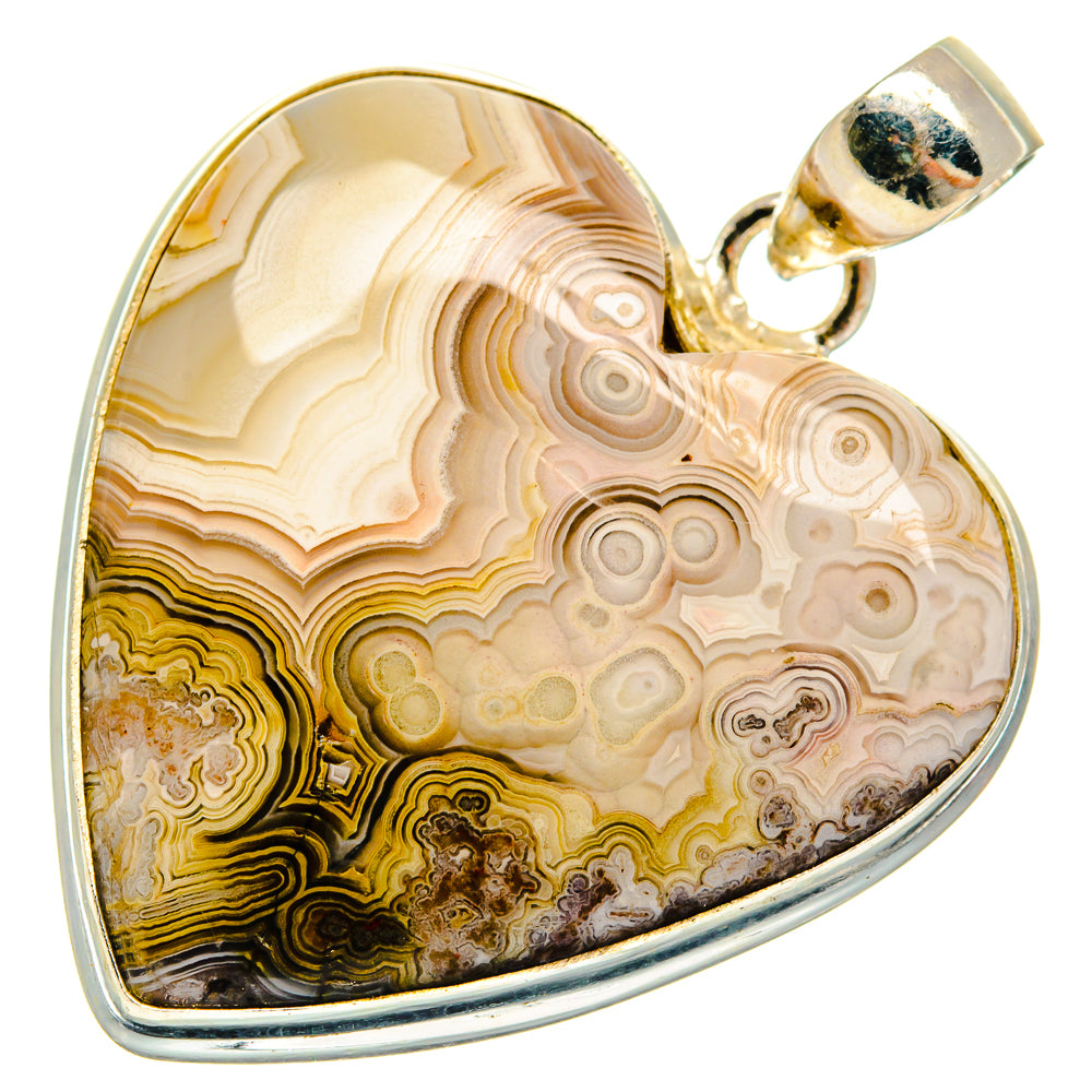 Laguna Lace Agate Pendants handcrafted by Ana Silver Co - PD23793 - Photo 2