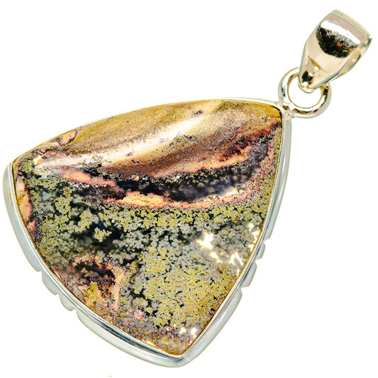 Indonesian Plume Agate Pendants handcrafted by Ana Silver Co - PD23796 - Photo 2