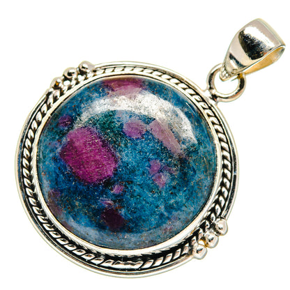Ruby Fuchsite Pendants handcrafted by Ana Silver Co - PD23797 - Photo 2