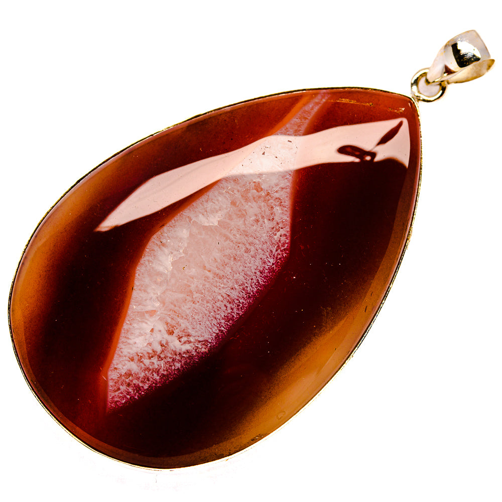 Red Geode Slice Pendants handcrafted by Ana Silver Co - PD23805 - Photo 2