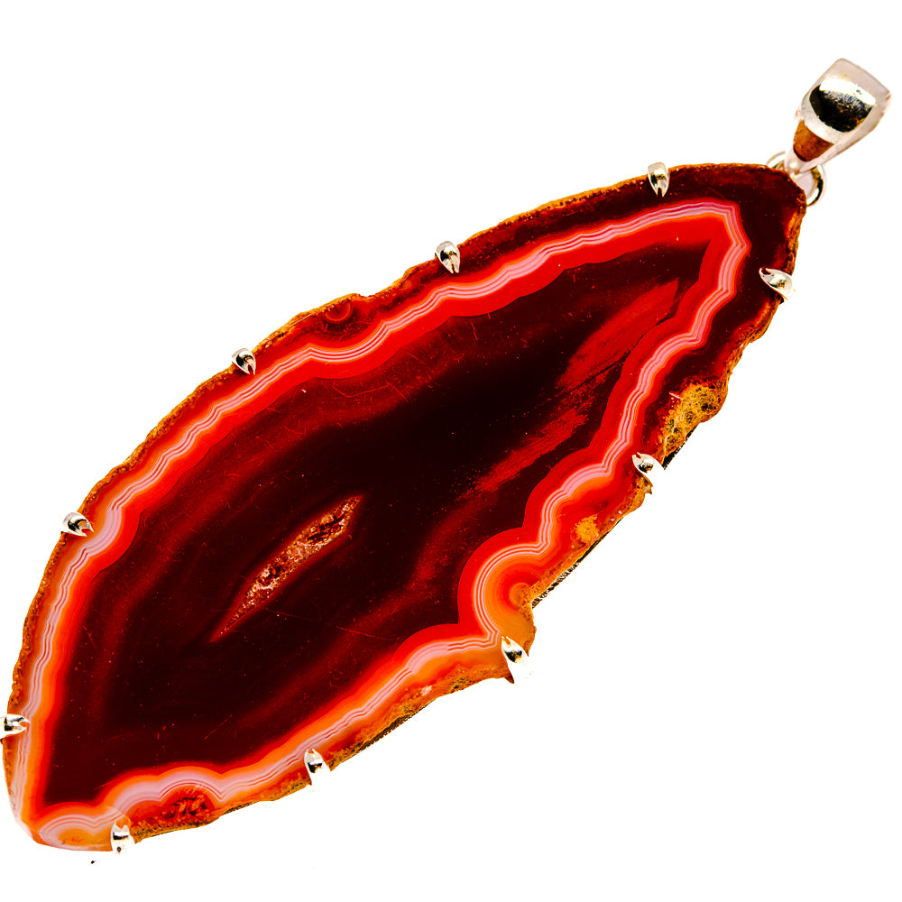 Red Geode Slice Pendants handcrafted by Ana Silver Co - PD23807 - Photo 2