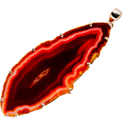 Red Geode Slice Pendants handcrafted by Ana Silver Co - PD23807 - Photo 2