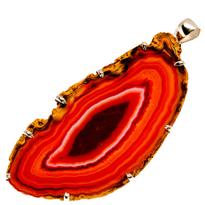 Red Geode Slice Pendants handcrafted by Ana Silver Co - PD23808 - Photo 2