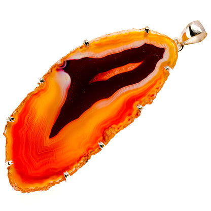 Red Geode Slice Pendants handcrafted by Ana Silver Co - PD23809 - Photo 2